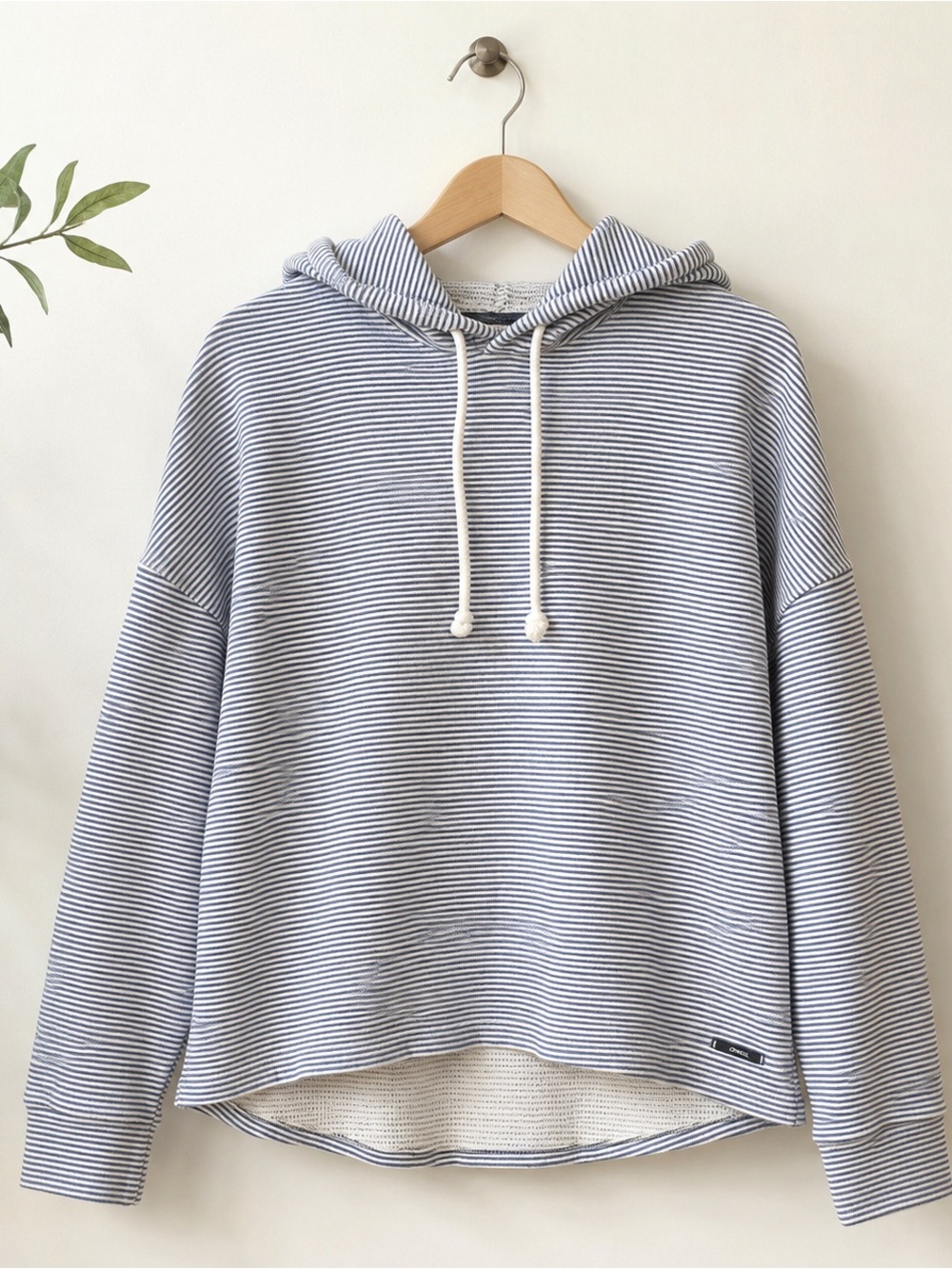 O'Neill Striped Gray Soft Beach Hoodie XL